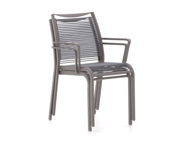 Grijs aluminium tuinstoelen