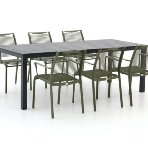Apple Bee Hawaii/Menzano 220cm dining tuinset 7-delig stapelbaar – Laagste prijsgarantie!