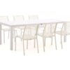 Apple Bee Hawaii/Menzano 220cm dining tuinset 7-delig stapelbaar - Laagste prijsgarantie!