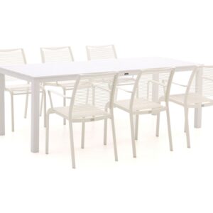 Apple Bee Hawaii/Menzano 220cm dining tuinset 7-delig stapelbaar – Laagste prijsgarantie!
