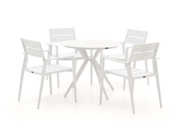 Bellagio fondo/sora ø90cm dining tuinset 5-delig stapelbaar - laagste prijsgarantie!