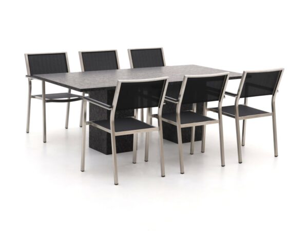 Bernstein freiburg 200cm dining tuinset 7-delig stapelbaar - laagste prijsgarantie!