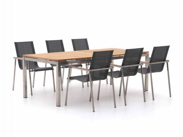 Bernstein mainz/freiburg 220cm dining tuinset 7-delig stapelbaar - laagste prijsgarantie!