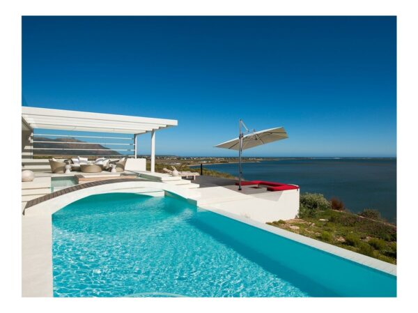 Wit aluminium parasols