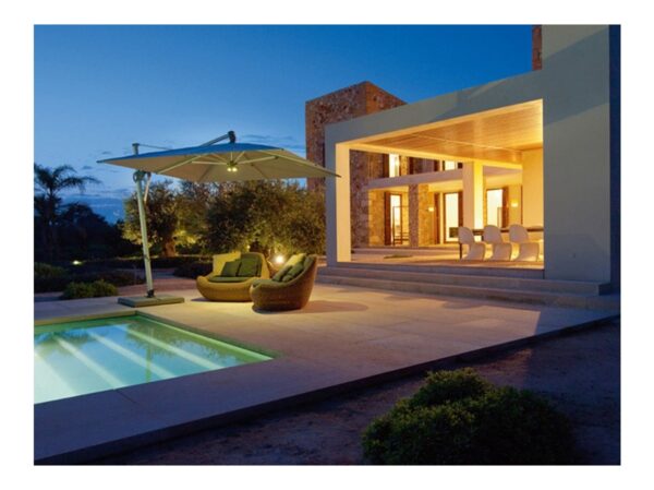 Wit aluminium parasols
