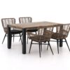 Intenso Asti/ROUGH-S 160cm dining tuinset 5-delig - Laagste prijsgarantie!