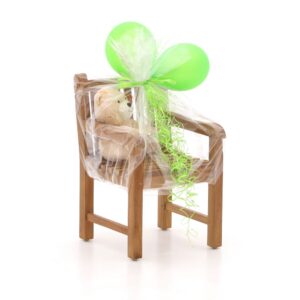 Kinder tuinstoel 35x40x56cm/KiKabeer Groot 30cm Bruin – Laagste prijsgarantie!
