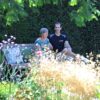 Bruin houten tuinbanken