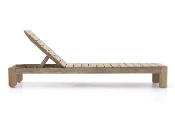 Teakhout ligbedden rough furniture