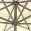 Wit aluminium parasols