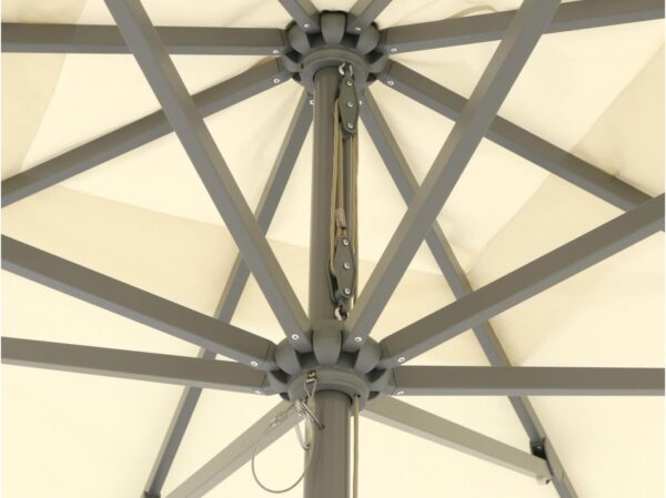 Wit aluminium parasols