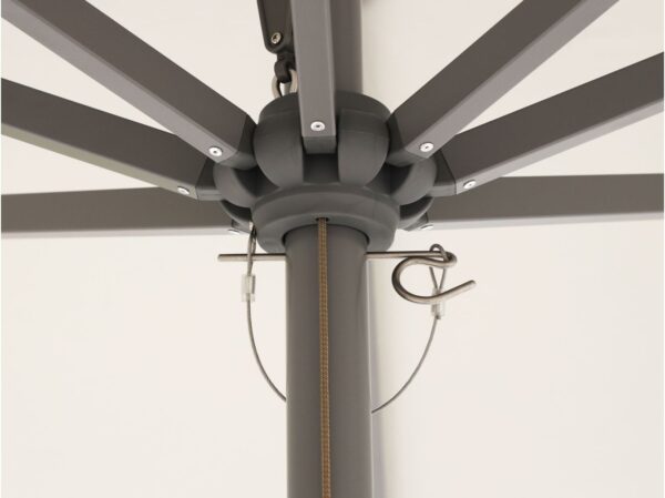 Grijs aluminium parasols