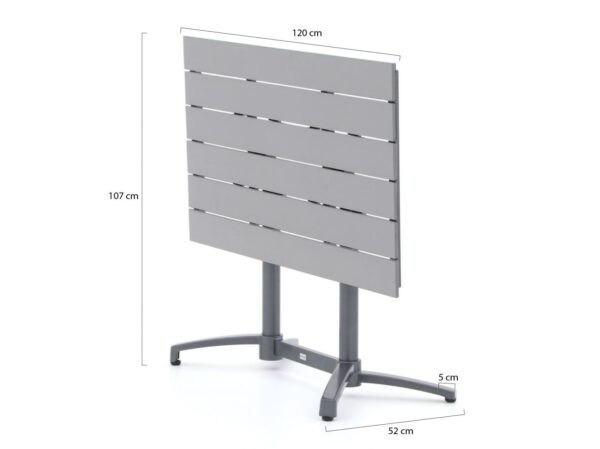 Grijs aluminium tuintafels