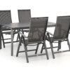 Bellagio Elegance/Veneto 160cm dining tuinset 5-delig verstelbaar - Laagste prijsgarantie!