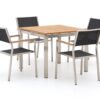 Bernstein Freiburg 90cm dining tuinset 5-delig stapelbaar - Laagste prijsgarantie!