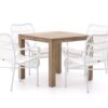 Intenso Parma/ROUGH-S 90cm dining tuinset 5-delig stapelbaar - Laagste prijsgarantie!