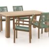 Rough batangrough x 180cm dining tuinset 5 delig stapelbaar laagste prijsgarantie 7