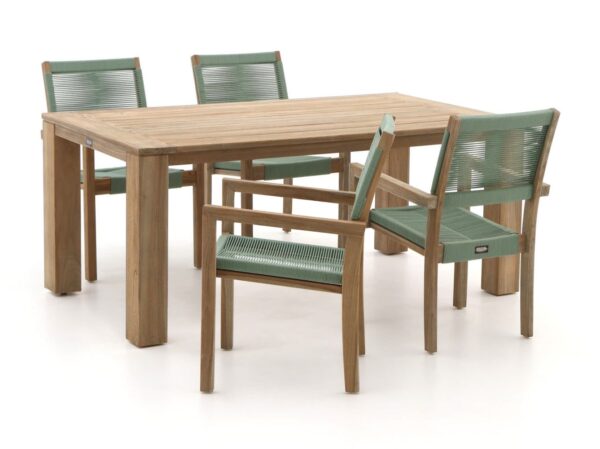 Rough batangrough x 180cm dining tuinset 5 delig stapelbaar laagste prijsgarantie 7