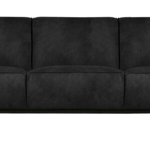 BePureHome Bank Statement 3-zits, Suedine, kleur Zwart