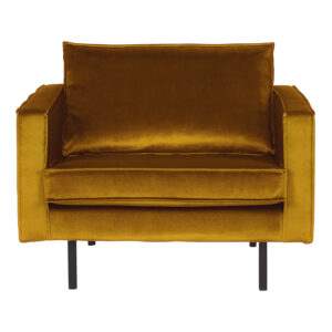 BePureHome Fauteuil Rodeo Velvet, kleur Oker