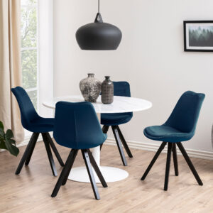 Bendt Ronde Eettafel Dara 110cm, kleur Wit Marmer