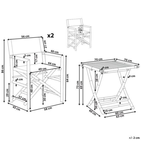 2 x Stoel Lichte houtkleur