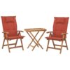 Bistroset met kussen Hout Donkerrood JAVA