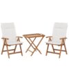 Bistroset met kussen Hout Gebroken wit JAVA