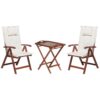 Bistroset met kussen Hout Gebroken wit TOSCANA