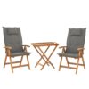 Bistroset met kussen Hout Grafietgrijs JAVA