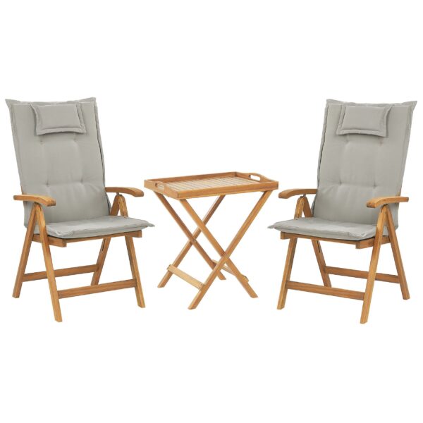 Bistroset met kussen Hout Taupe JAVA