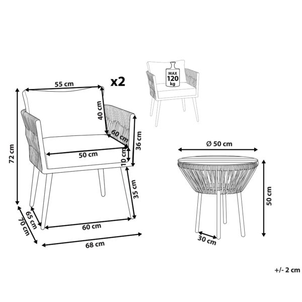 1 x Salontafel Beige