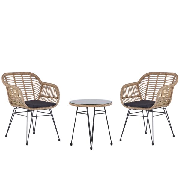 Bistroset met kussen Natuurlijk TROPEA II