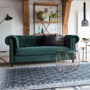 Dutchbone Bank Chester Velvet, kleur Donkergroen