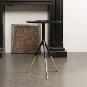 Dutchbone Bijzettafel Elia Zwart/Brass, 37cm