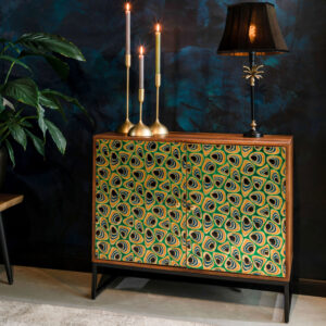 Dutchbone Opbergkast Meena Mangohout, 80 x 95cm