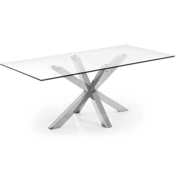 Kave Home Eettafel Argo Chroom/Glas