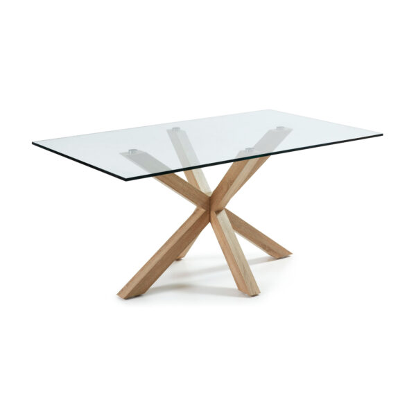 Kave Home Eettafel Argo hout / glas