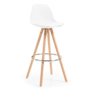 Kave Home barkruk Slad kleur Wit (zithoogte 74cm)