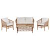 Loungeset Bamboehout Lichte houtkleur MAGGIORE