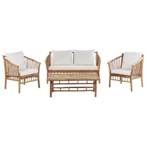 Loungeset Bamboehout Lichte houtkleur MAGGIORE