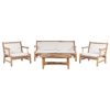 Loungeset Bamboehout Lichte houtkleur RICCIONE