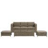 Loungeset PE rotan Bruin BELLUNO