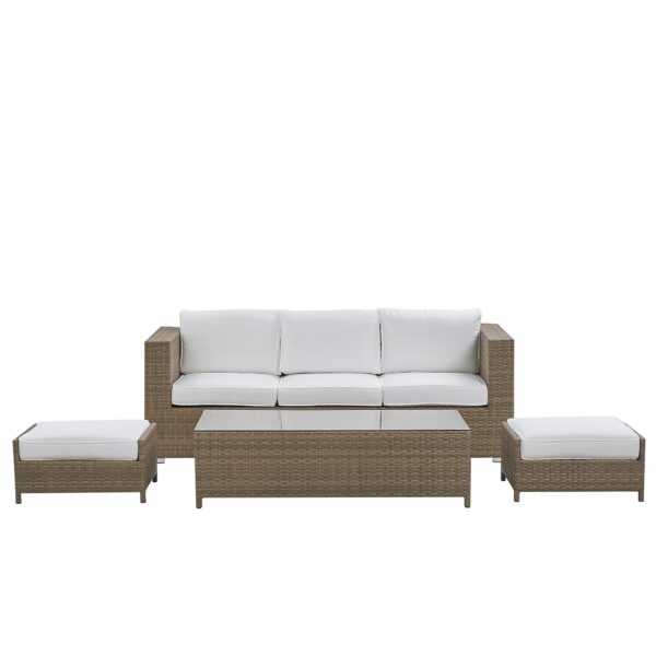 Loungeset PE rotan Wit BELLUNO
