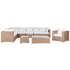 Loungeset PE rotan Zandbeige XXL
