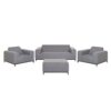 Loungeset Polyester Grijs ROVIGO