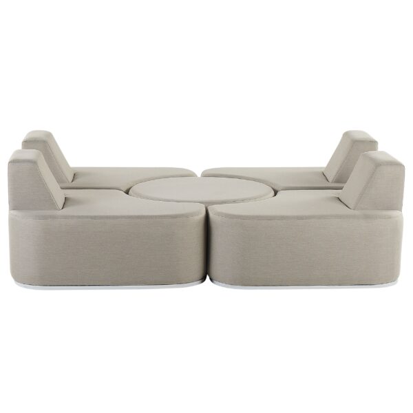Loungeset Polyester Lichtgrijs FABRO