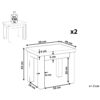 4251682261906 Set van 2 stoelen Beton Grijs OSTUNI