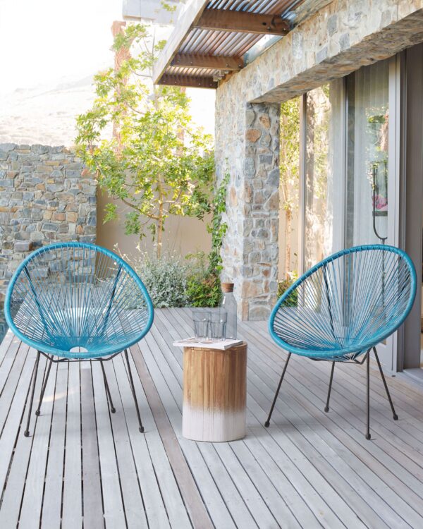 2 x Stoel Blauw