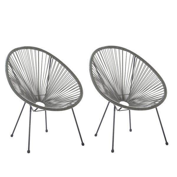 Set van 2 stoelen Donkergrijs ACAPULCO II